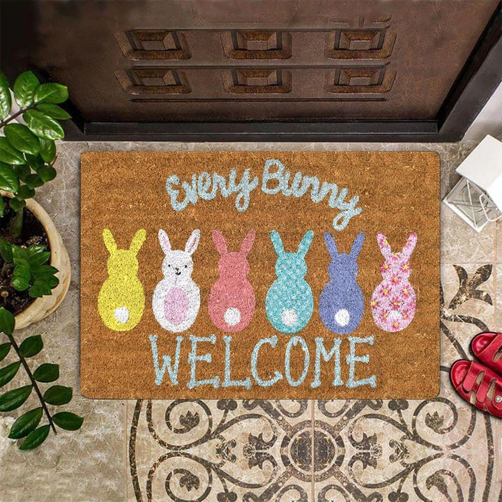 Easter Doormat Every Bunny Welcome Doormat For Entry Mat Easter Decoration Idea For Home