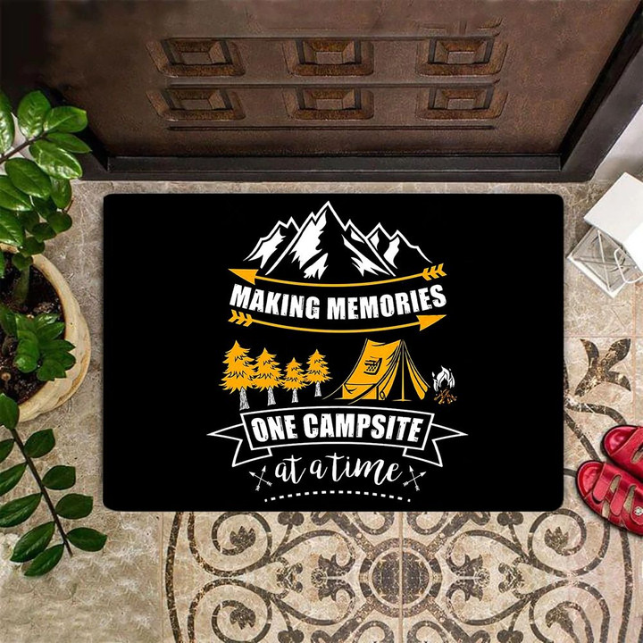 Making Memories One Campsite At A Time Doormat Camper Doormat Camper Welcome Mat Camping Lover