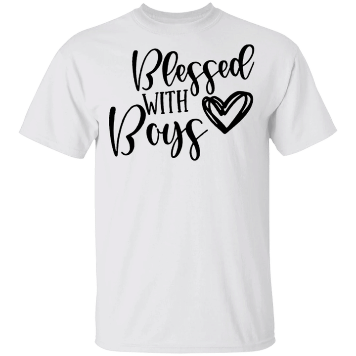 Boy Mom Shirt Blessed With Boys Shirt Boy Mama Tee Apparel Gift