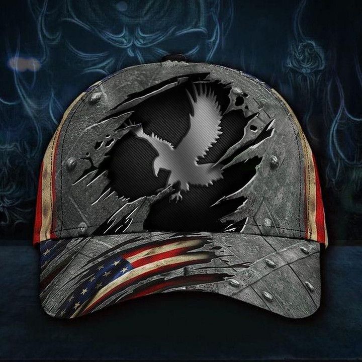 Eagle Hat 3D Print U.S Flag American Eagle Cap Mens Hat Patriotic Gift For Him - Pfyshop.com