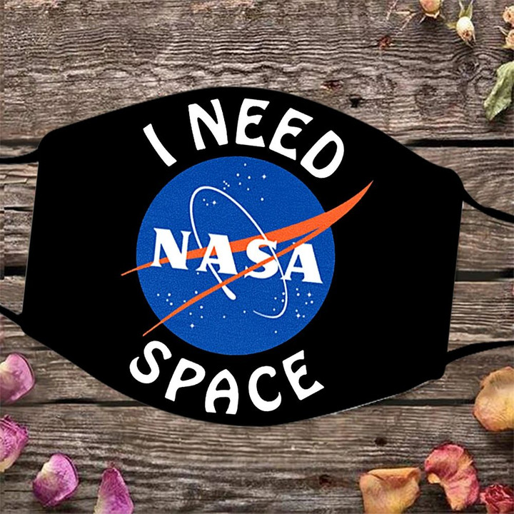 Nasa Face Mask For Sale Nasa Logo Face Mask With Funny Saying I Need Space