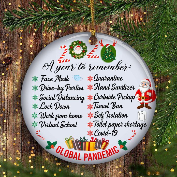 2020 Pandemic Christmas Ornament Quarantine Ornament A Year To Remember Hanging Ornament Tree - Pfyshop.com