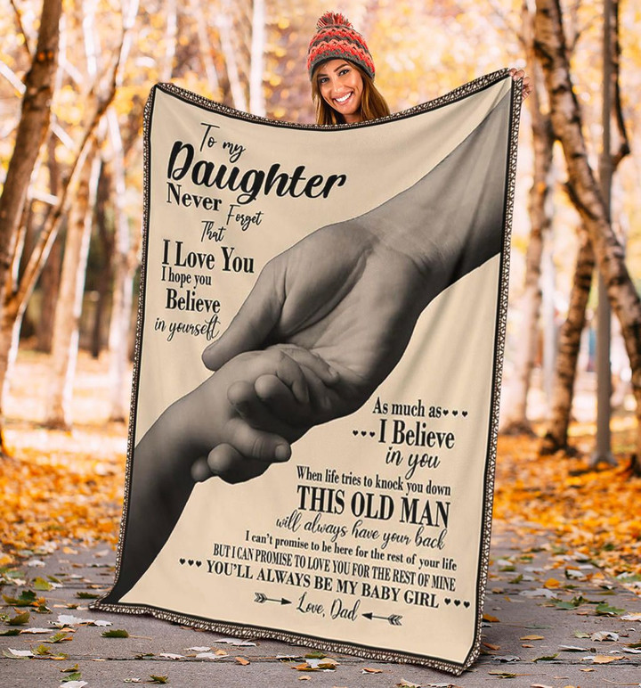 To My Daughter Fleece Blanket Never Forget That I Love You Blanket Christmas Gift For Daughter