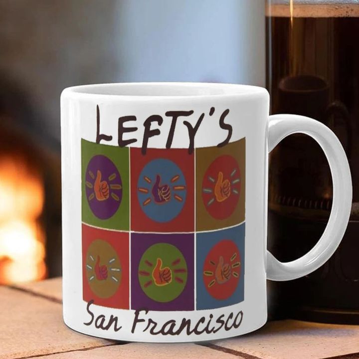 Left Handed Coffee Mug Lefty's San Francisco Gift For Left Handed People