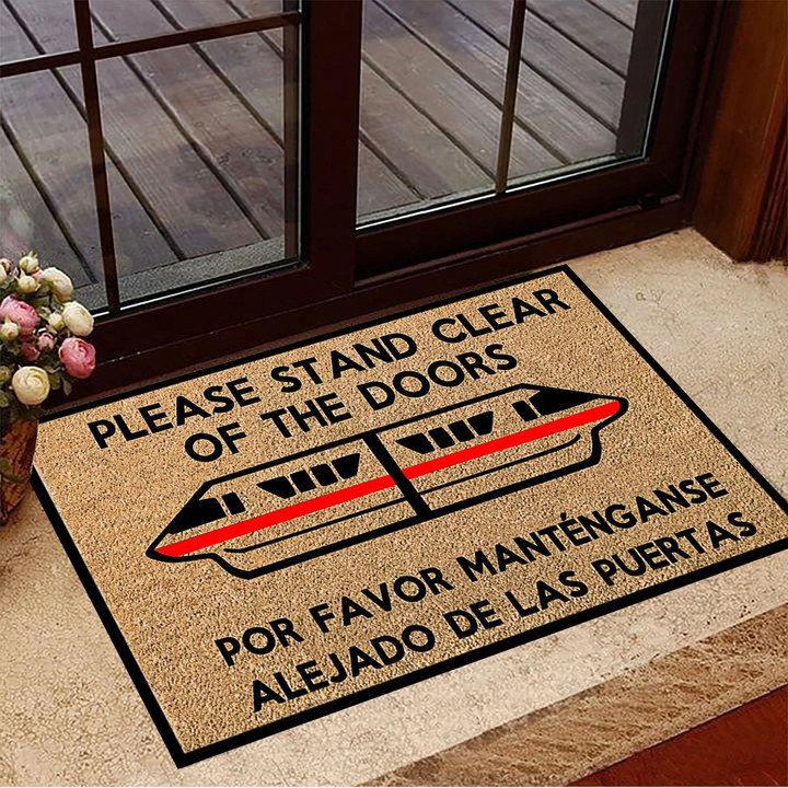 Please Stand Clear Of The Doors Doormat Inside Outside Front Door Mat Disney Mat Floor Mat