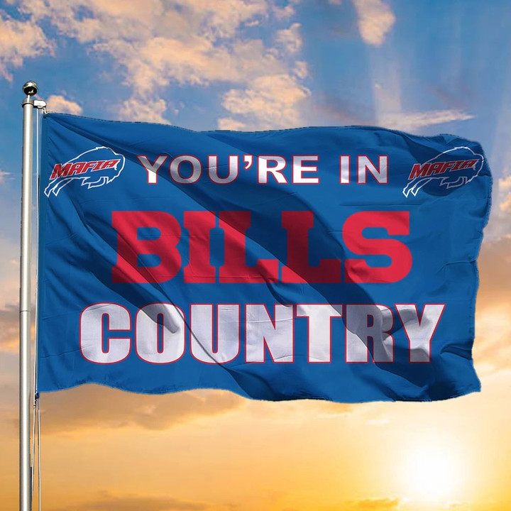 Bills Mafia Flag You're In Bills Country Buffalo Bills Sport Flag Fan Gift