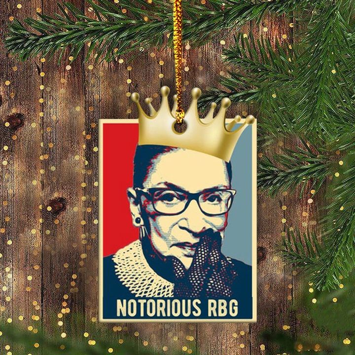 Ruth Bader Ginsburg Ornament Notorious RBG Portrait Ornament Holiday Decoration Ideas 2020