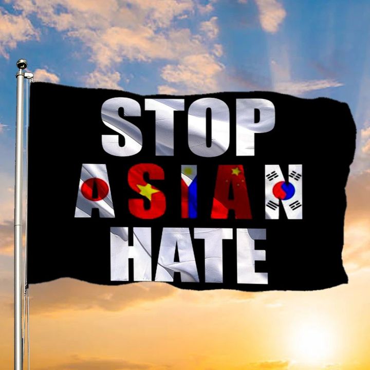 Stop Asian Hate Flag Japan Vietnam Philippine China Korea AAPI Asian Lives Matter Flag
