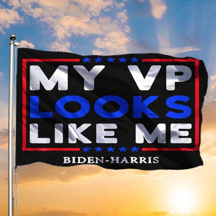 Biden Harris Flag My Vp Looks Like Me Kamala Harris Merch Madam Vice President 2021