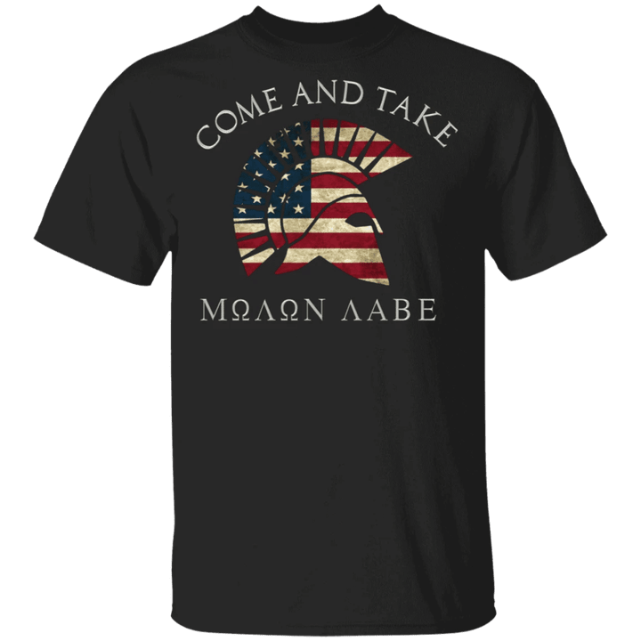 Molon Labe Shirt For Sale Come And Take It Moaon Aabe Flag Military Spartan