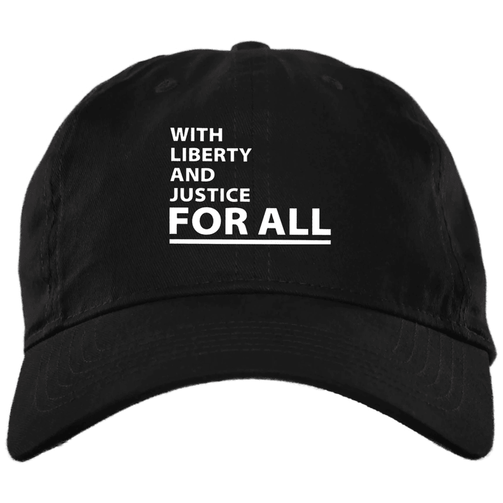 With Liberty And Justice For All Hat NBA Justice For Daunte Wright Hat Black Live Matter
