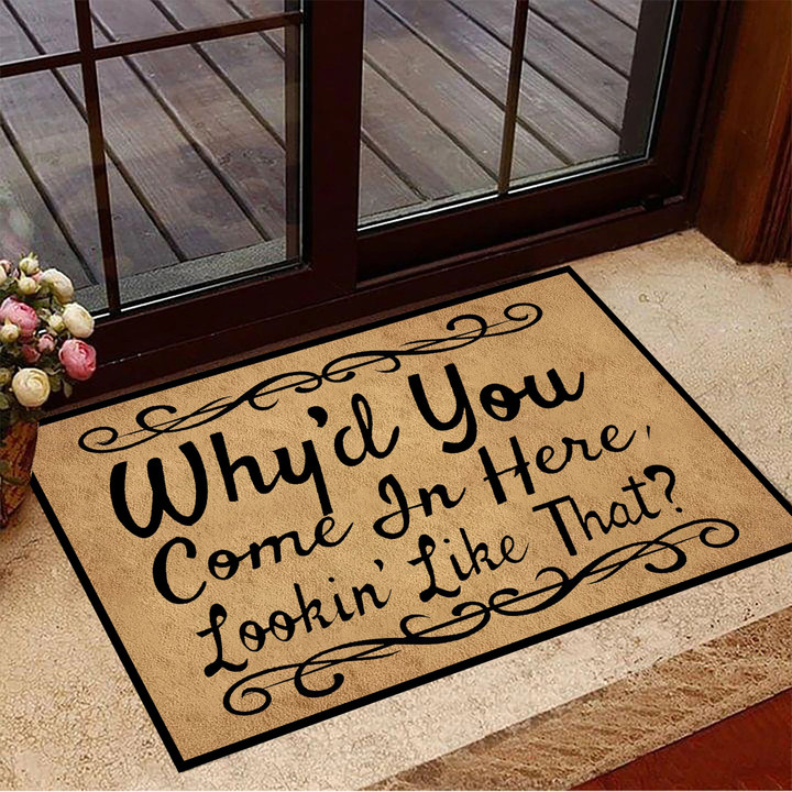 Dolly Parton Doormat  Why'd You Come In Here Door Mat Frontgate Funny Doormat Saying