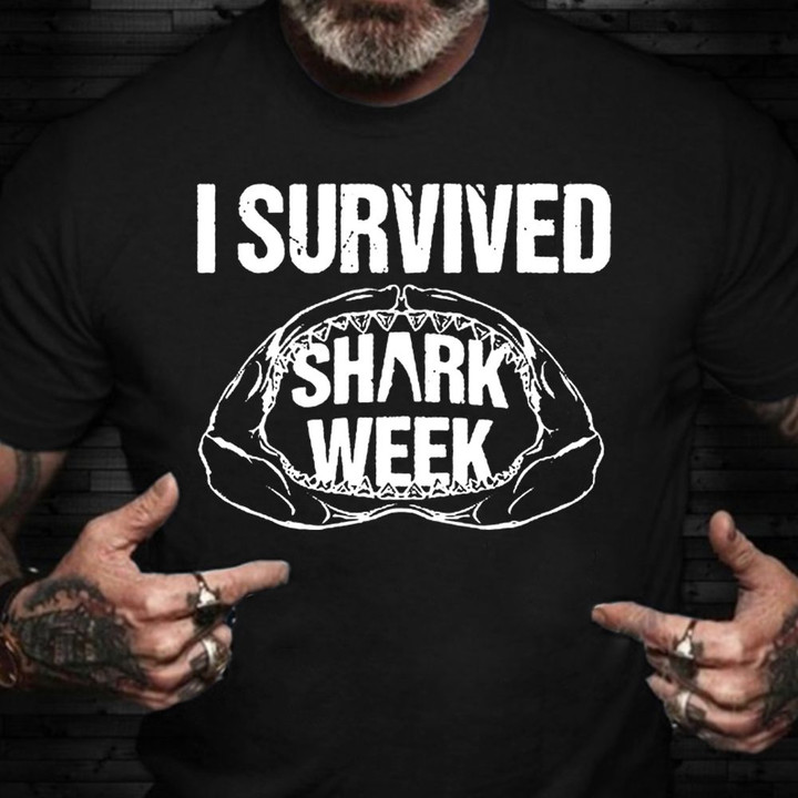 Shark Week 2021 Shirt I Survived Shark Week T-Shirt Funny