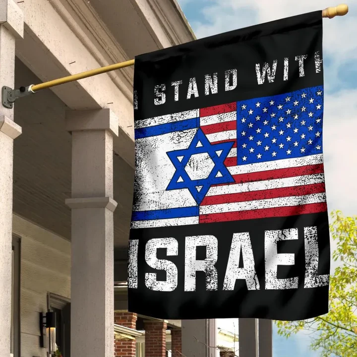 American Israeli Flag I Stand With Israel Flag Front Door Decor