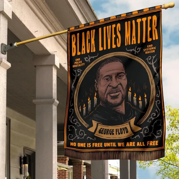 George Floyd Black Lives Matter Flag BLM Movement RIP Justice For George Floyd Merch