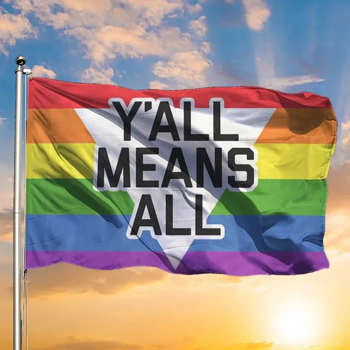 Yall Means All-Flag Pride Month Days LGBT Rainbow Flag Yard Decor Gifts For LGBT Friends