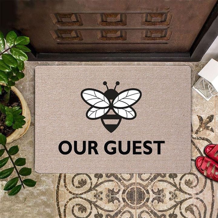 Bee Our Guest Doormat Funny Welcome Mat Be Our Guest Doormat Front Door Decor