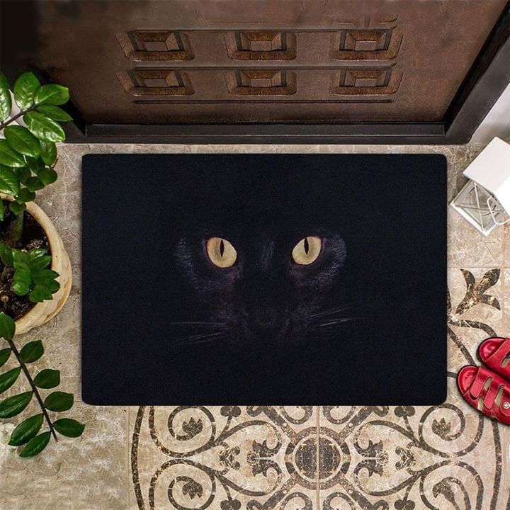 Black Cat Doormat Unique Black Cat Face Doormat Decorative Indoor Mat For Home Gift
