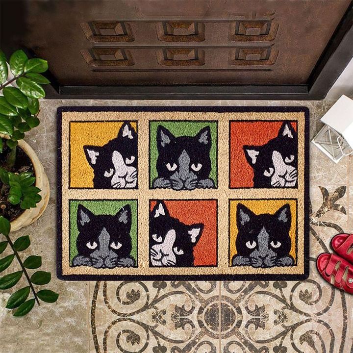 Cat Doormat Cute Indoor Front Door Mat Decorative Cat Themed Gift Ideas