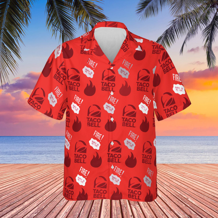 Taco Bell Hawaiian Shirt Unique Beach Summer Button Up Shirt Mens Womens Taco Bell Gift