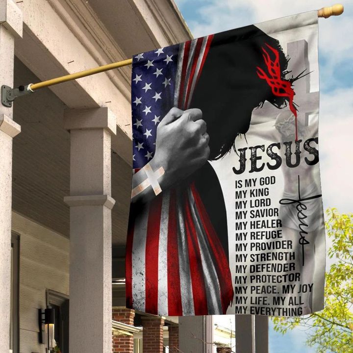 Jesus Is My King My God My Lord My Savior My Everything Flag Christian Flag For Sale Garden Decor