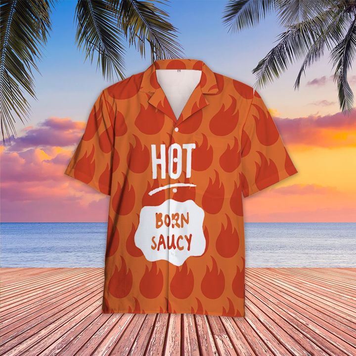 Taco Bell Hot Born Saucy Haiwain Shirt Mens Summer Button Up Shirt Gift Ideas For Him