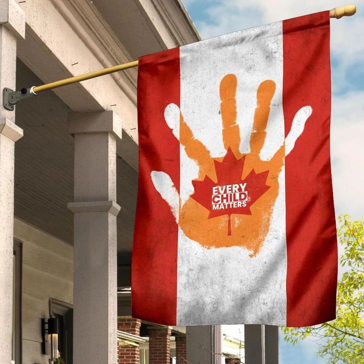 Every Child Matters Flag Canada Orange Shirt Day Flag Outdoor Decor