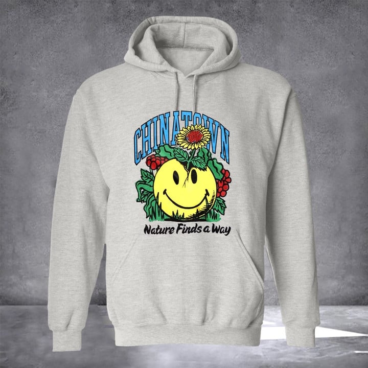CTM Hoodie Nature Finds A Day Smiley Sunflower Chinatown Market Hoodie Presents For Her
