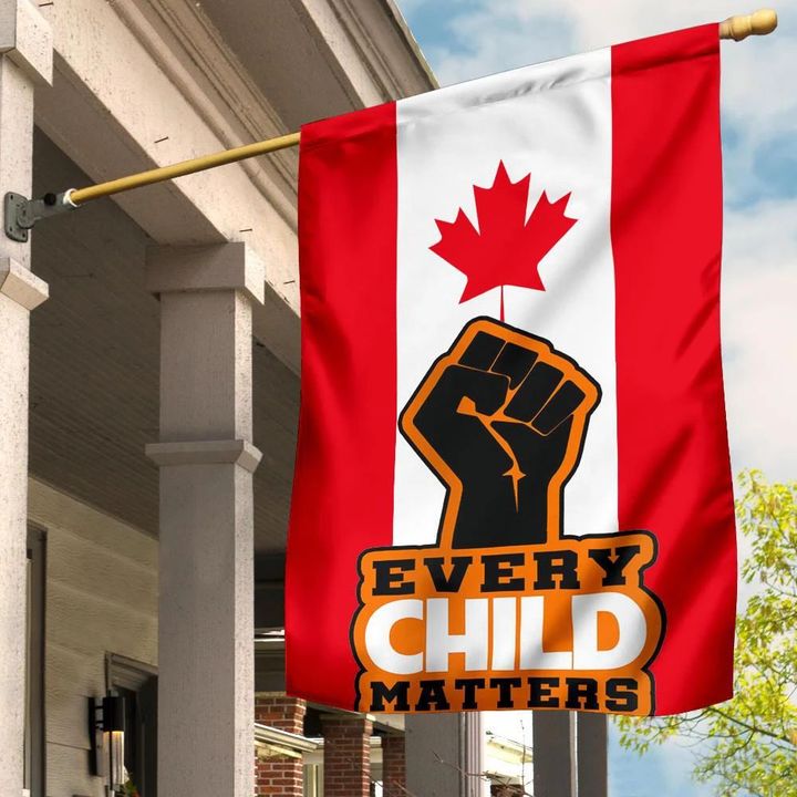 Every Child Matters Flag Black Fist Orange Shirt Day 2021 Flag Front Door Decor