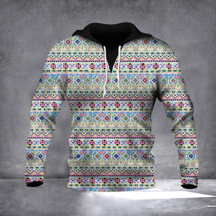 Aztec Pullover Hoodie Mens Womens Mexican Tribal Aztec Print Pattern