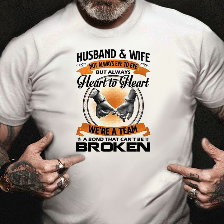Husband Wife Not Always Eye To Eye But Heart To Heart Shirt For Husband And Wife Parents Gift