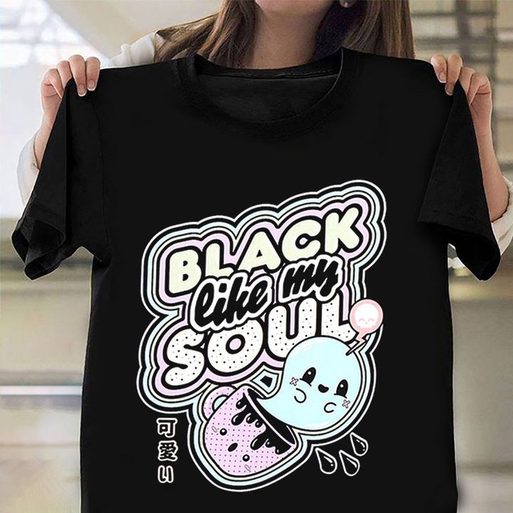 Black Like My Soul Cute Halloween Shirts Pumpkin Halloween Gift IdeasShirt Womens