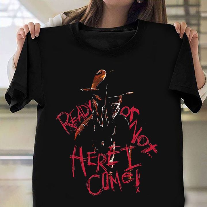 Halloween T-Shirt Ready Or Not Here I Come Adult Halloween Shirt For Men Women