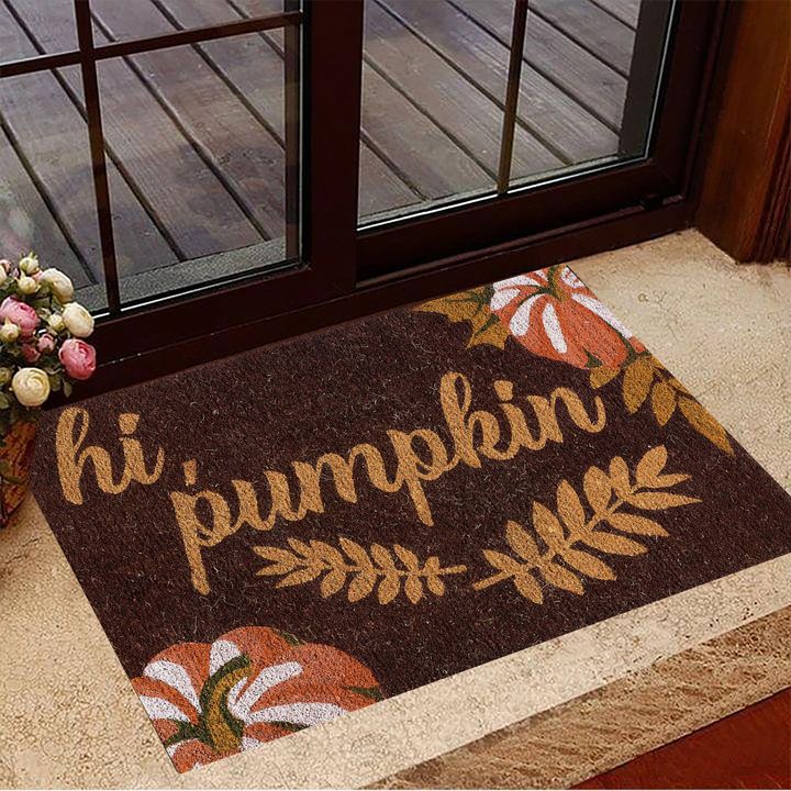 Hey Pumpkin Door Mat Thanksgiving Doormat New Home Presents