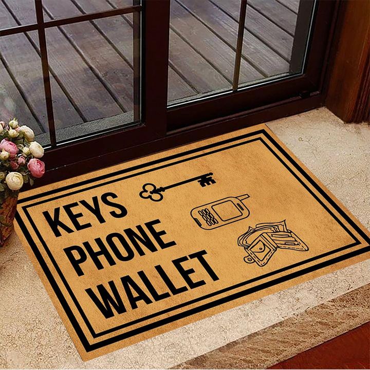 Keys Phone Wallet Doormat Hilarious Doormats House Decor