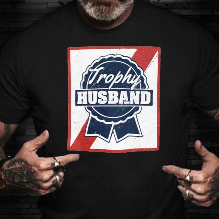 Trophy Husband Shirt Vintage Graphic Tees Men Best Fathers Day Presents 2021