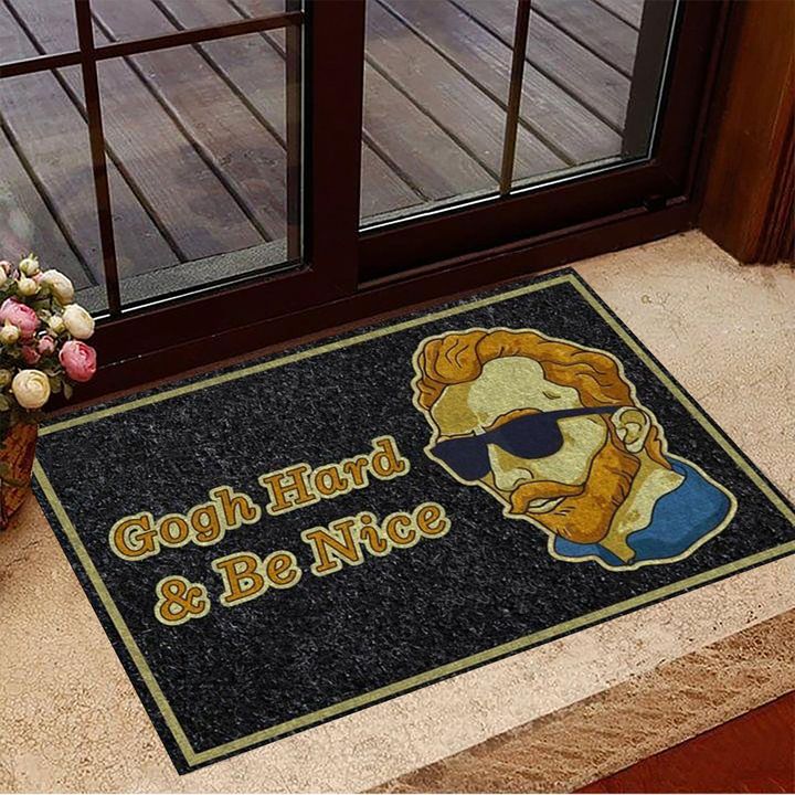 Gogh Hard And Be Nice Van Gogh Doormat Welcome Home Mat Home Decor Living Room