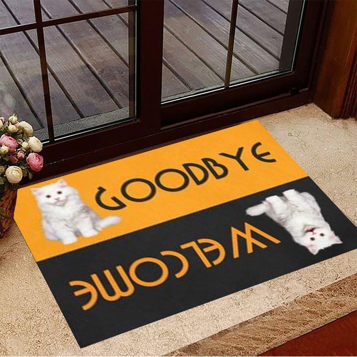 The Cat Welcome And Goodbye Guys Doormat