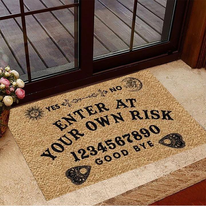Yes Or No Enter At Your Own Risk Goodbye Doormat Ouija Board Doormat Home Decor