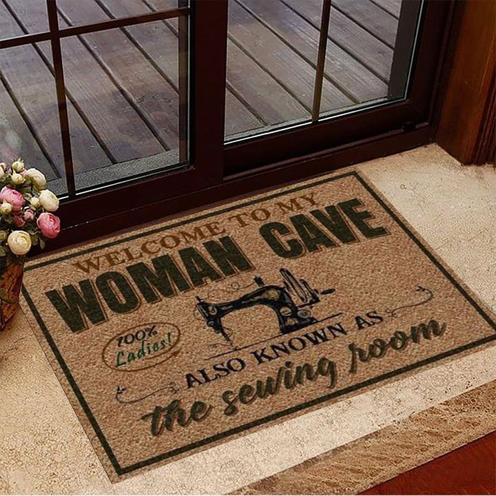 Welcome To My Woman Cave Also Known As Sewing Room Doormat Retro Doormat Home Decoration