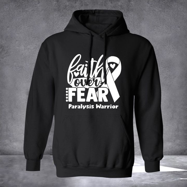 No Paralysis Hoodie Faith Over Fear Paralysis Warrior Hoodie Noparalysis Clothing