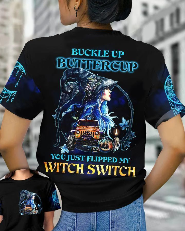 Buckle Up Buttercup You Just Flipped T-Shirt Halloween Witch Shirts Halloween Gifts