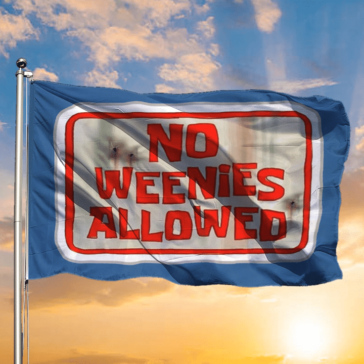 No Weenies Allowed Flag College Dorm Decor Front Door Decor