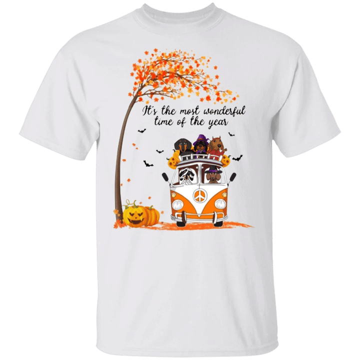 Dachshund It's The Most Wonderful Time Of The Year T-Shirt Cute Funny Halloween Gift Apparel