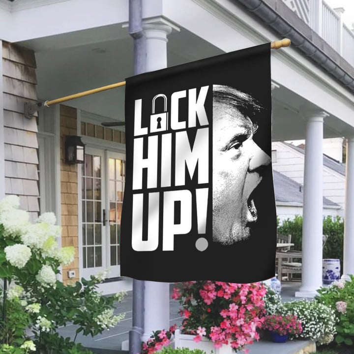 Lock Him Up Flag 2024 Anti Trump Lock Him Up Flag President Campaign Merchandise