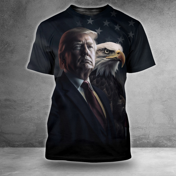 Eagle Trump T-Shirt Patriotic Donald Trump Merchandise Clothing For Trumpers