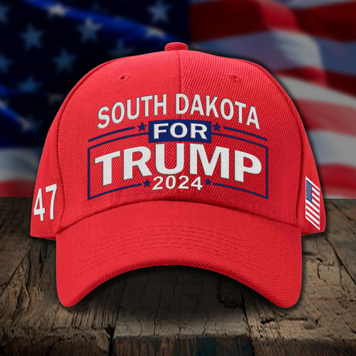 South Dakota For Trump 2024 Hat South Dakota Vote Trump For President 47 MAGA Caps For Sale