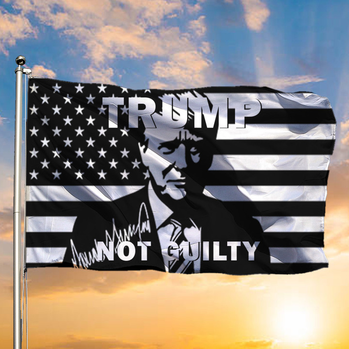 Trump Not Guilty Flag Trump Flag 2024 Election Campaign Merchandise