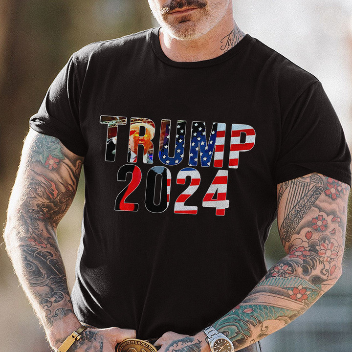 Trump 2024 T-Shirt Donald Trump Salute 2024 Campaign Election Clothing ...
