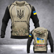 Slava Ukraini Camo Hoodie Our Flag Doesn't Fly From The Wind Moving It
